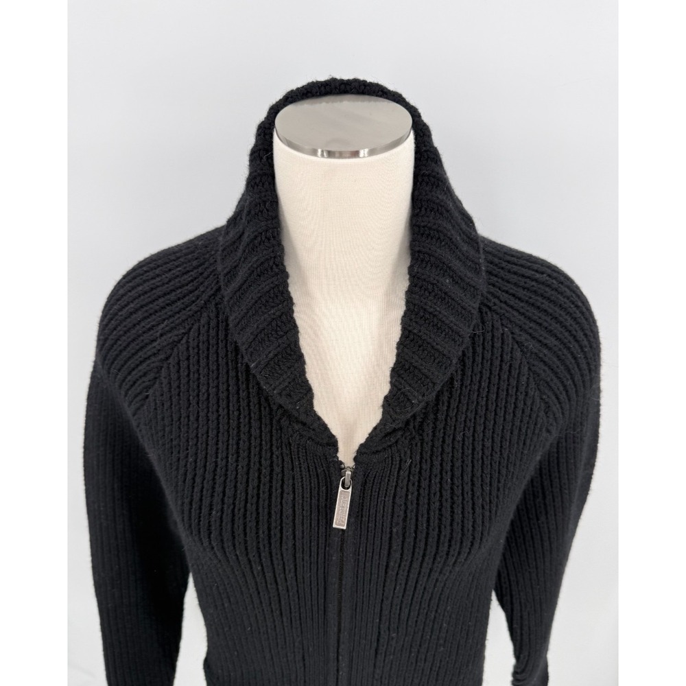 Pendleton Womens Black Westerly 100% Wool Zip Up Cardigan Size XS Classic Pocket - Picture 3 of 12